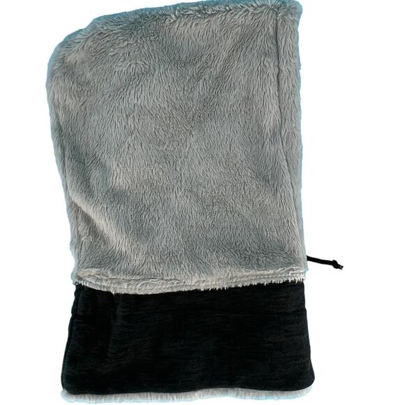 Soft Furry Hooded Head and Neck Warmer Faux Fur Drawstring - Picture 9 of 14